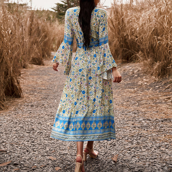 Floral Printed Wrap Dress | Nomadzens