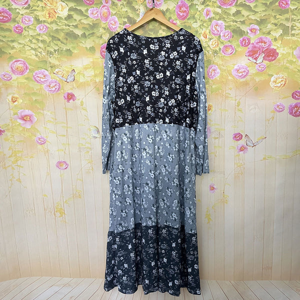 Flower Print A Line Women's Dress with Pockets | Nomadzens