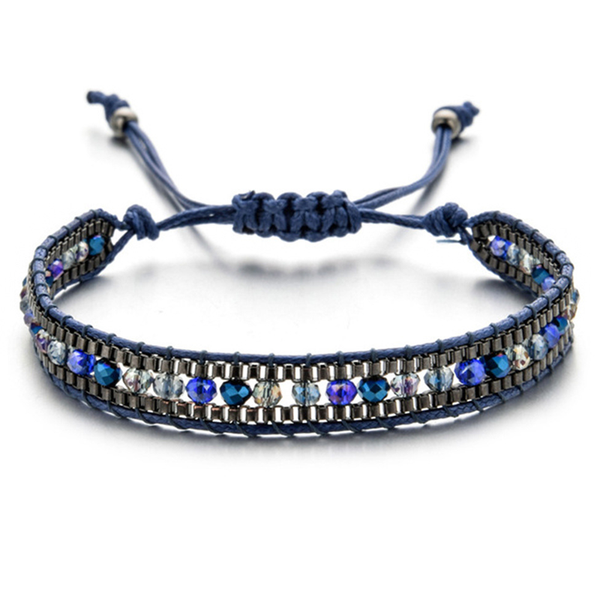 Crystal Beads Boho Braided Bracelet | Nomadzens