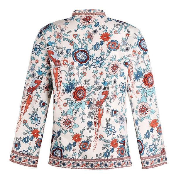 Boho Floral Printed Long Sleeve Blouse | Nomadzens