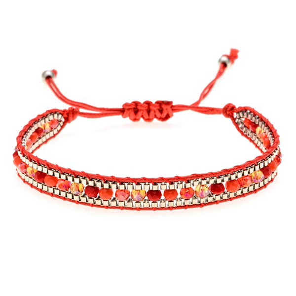 Crystal Beads Boho Braided Bracelet | Nomadzens