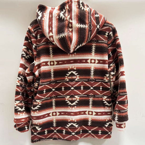 Aztec Pattern Lapel Pocket Coat Jacket | Nomadzens