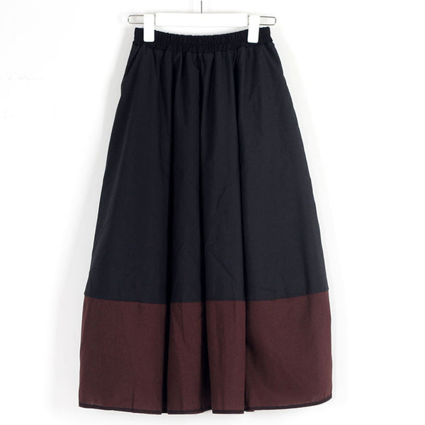 Irregular Hem Cotton and Linen Button Skirt with Pocket | Nomadzens