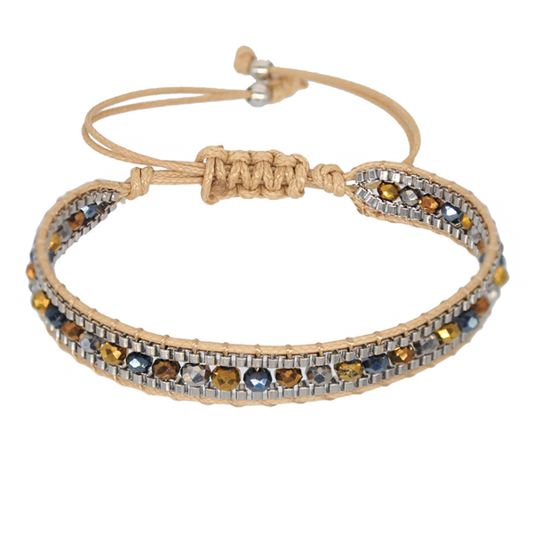 Crystal Beads Boho Braided Bracelet | Nomadzens