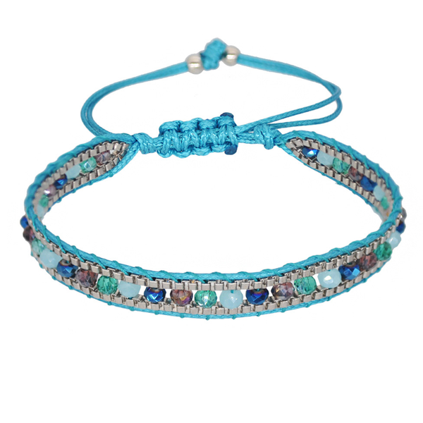 Crystal Beads Boho Braided Bracelet | Nomadzens