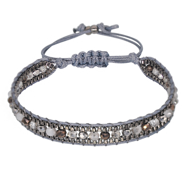 Crystal Beads Boho Braided Bracelet | Nomadzens